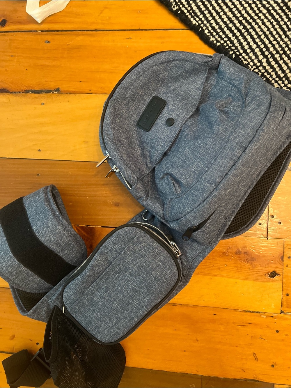 TushBaby Hip Carrier - Denim Blue
